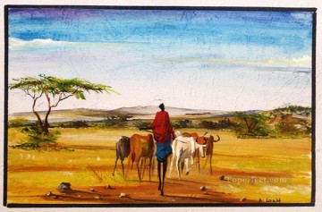 Sous le Big Sky de l’Afrique Peinture à l'huile